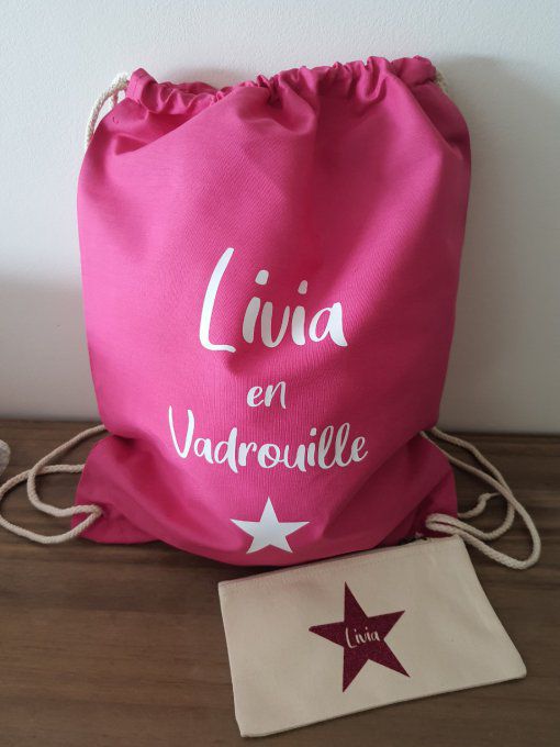 Sac a cordons et pochette