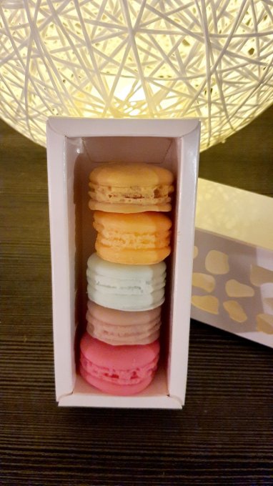 Boite de 5 fondants parfumés macarons