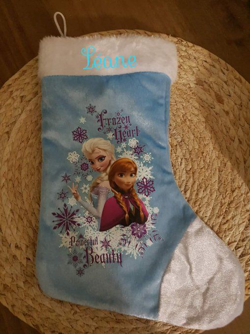 Chaussette de Noël reine des neiges personnalisée