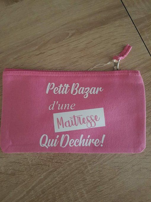 Trousse personnalisée rose