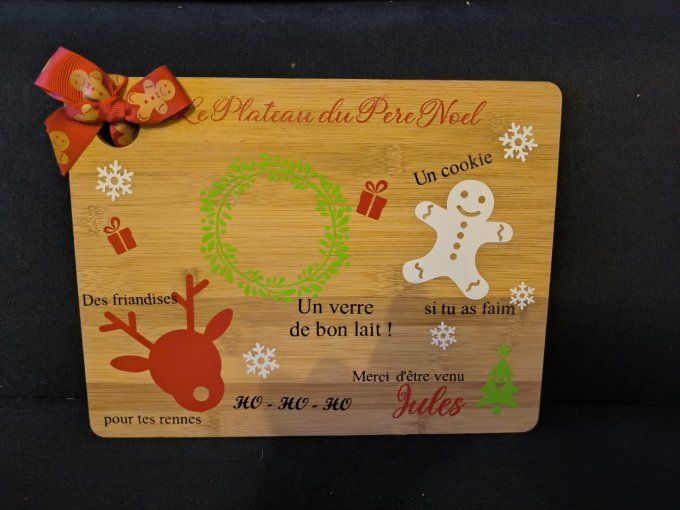 Plateau du père noël personnalisé
