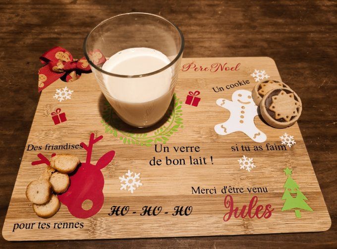 Plateau du père noël personnalisé