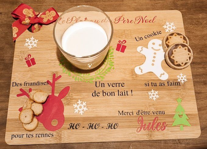 Plateau du père noël personnalisé