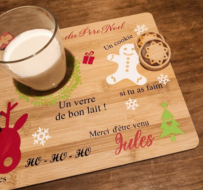 Plateau du père noël personnalisé