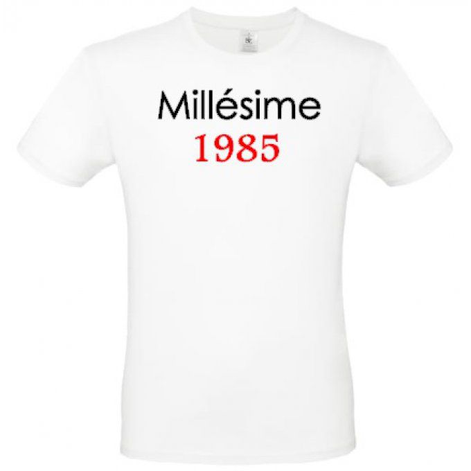 Tshirt personnalisé Millésime